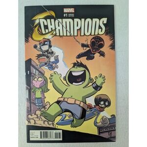 Marvel Champions #1 Skottie Young Variant Baby Cover Miles Morales Hulk NM Range